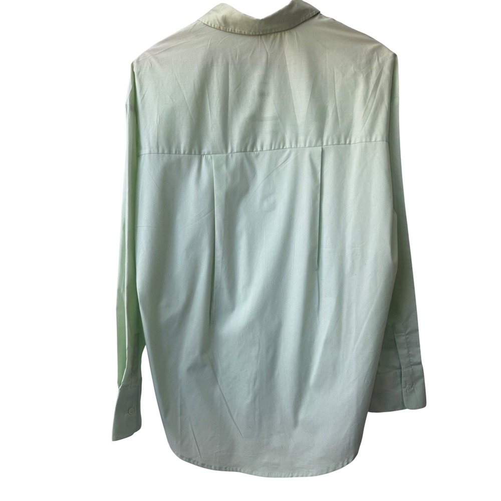 Express Womens Boyfriend Portofino Mint Green Shirt Size M Popover Button Down - Picture 5 of 9